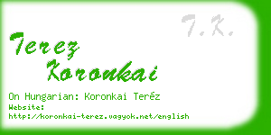 terez koronkai business card
